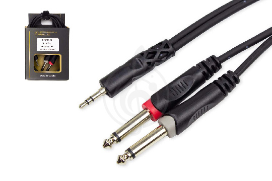 Y-кабель KUPFERN KFAC20 1M - Шнур аудио 2хJack 1/4 - mini Jack 1/8 стерео - фото 1