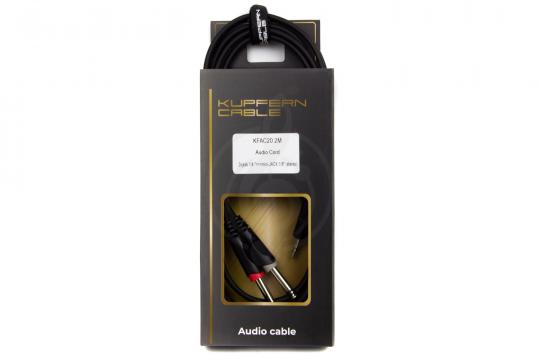 Y-кабель KUPFERN KFAC20 2M - Шнур аудио 2хJack 1/4 - mini Jack 1/8 стерео - фото 2