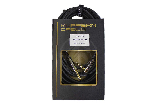 Гитарный кабель KUPFERN KFGC20 6M - Кабель инструментальный Jack 1/4 - Jack 1/4 угловые - фото 1