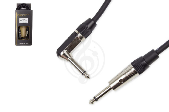 Гитарный кабель KUPFERN KFGC21 3M - Кабель инструментальный Jack 1/4 - Jack 1/4 угловые - фото 1