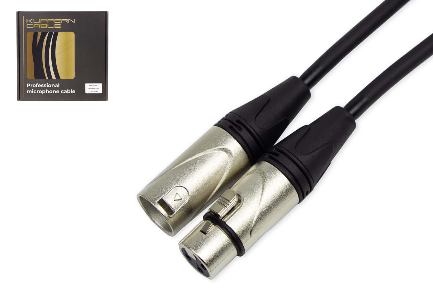 XLR-XLR микрофонный кабель KUPFERN KFMC04 30M - Шнур микрофонный XLR мама - XLR папа - фото 1