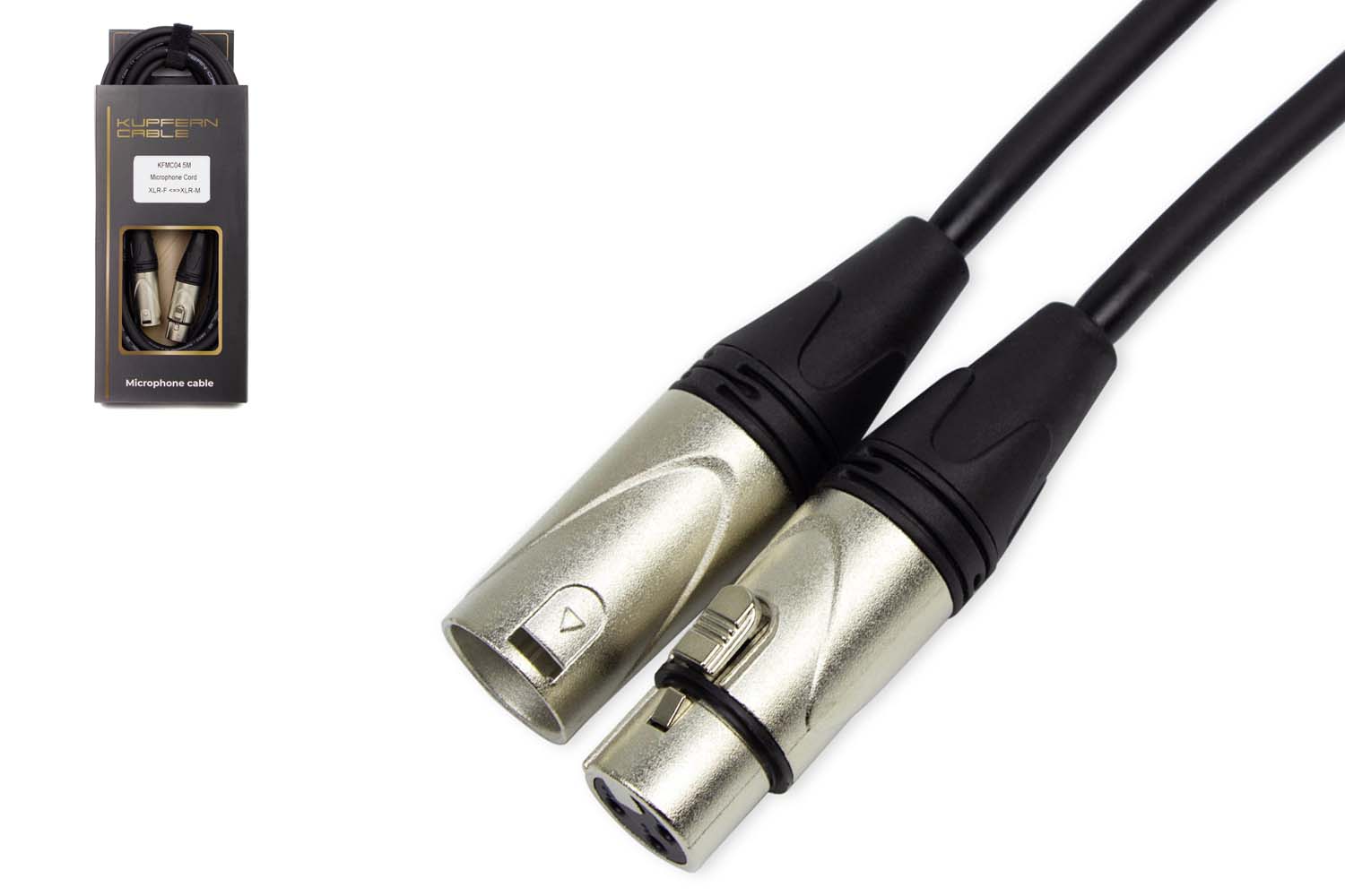 XLR-XLR микрофонный кабель KUPFERN KFMC04 5M - Шнур микрофонный XLR мама - XLR папа - фото 1