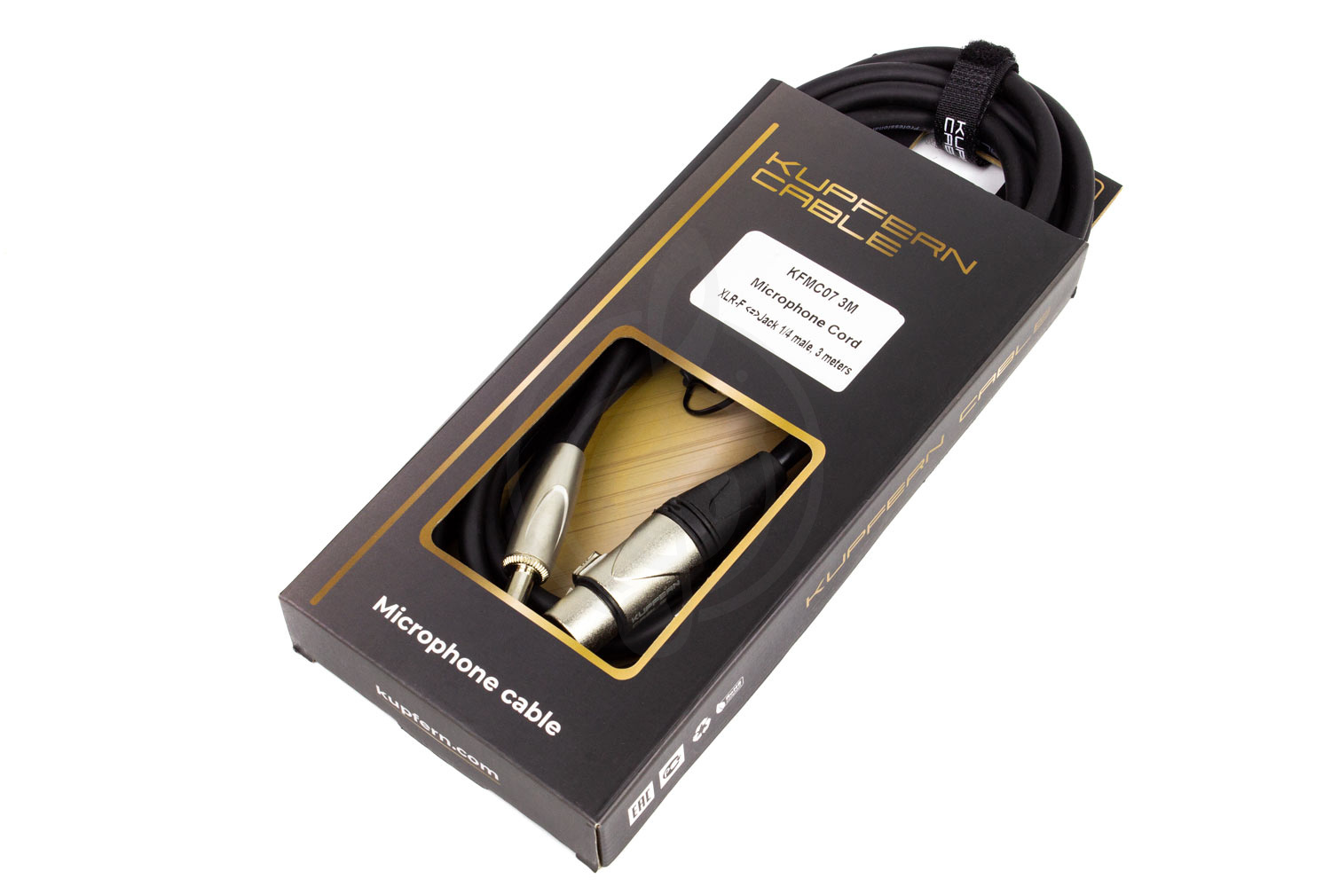 XLR-Jack микрофонный кабель KUPFERN KFMC07 3M - Шнур микрофонный XLR-F - Jack 1/4 stereo male - фото 3