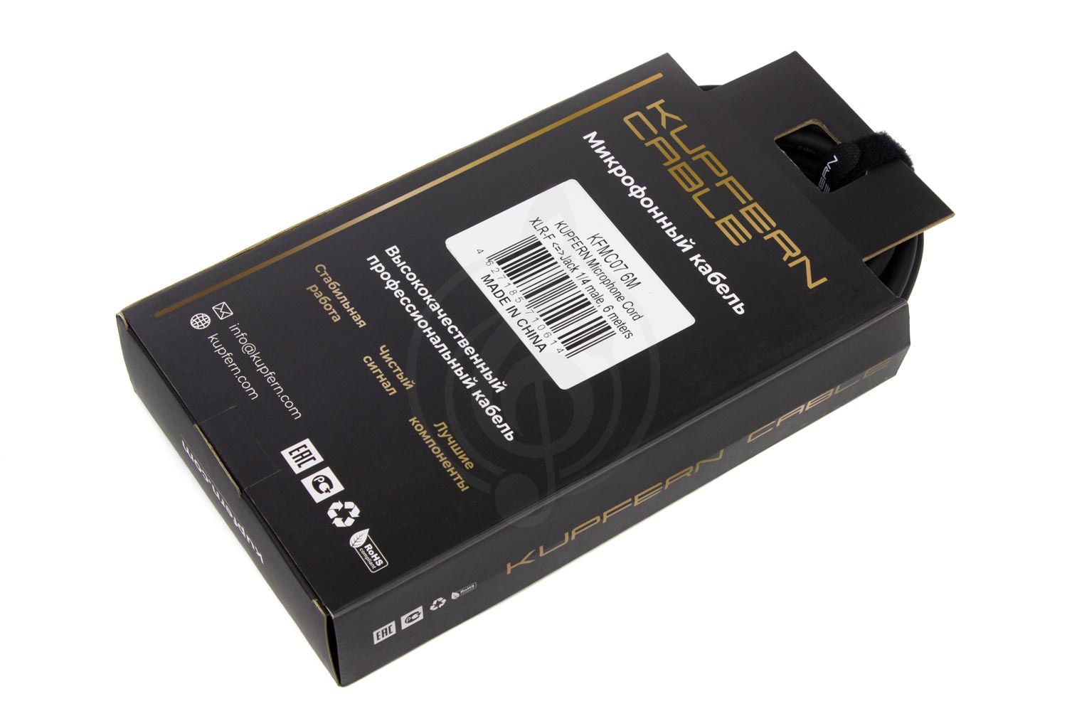 XLR-Jack микрофонный кабель KUPFERN KFMC07 6M - Шнур микрофонный XLR-F - Jack 1/4 stereo male - фото 4