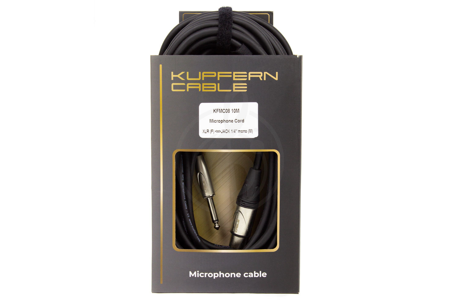 XLR-Jack микрофонный кабель KUPFERN KFMC08 10M - Шнур микрофонный XLR мама -  Jack 1/4 mono папа - фото 3