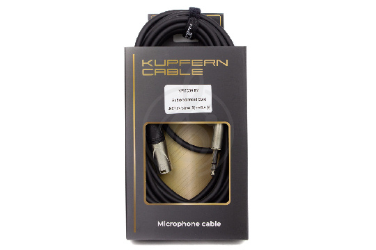 XLR-Jack микрофонный кабель KUPFERN KFMC09 6M - Шнур аудиобалансный Jack 1/4 stereo папа -XLR папа - фото 1