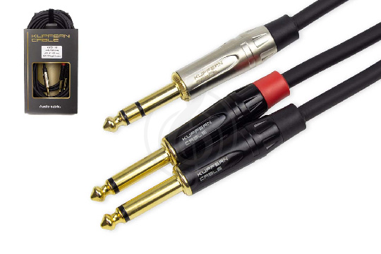 Y-кабель KUPFERN KFYC10 10M - Шнур аудио stereo Jack 1/4 - 2 х mono Jack 1/4 - фото 1