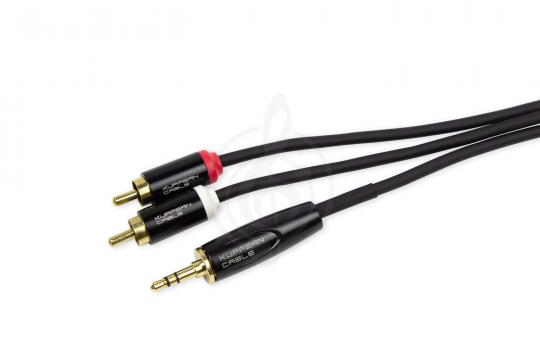 Y-кабель KUPFERN KFYC18 1M - Шнур аудио  2xRCA папа - mini Jack 1/8 стерео - фото 6