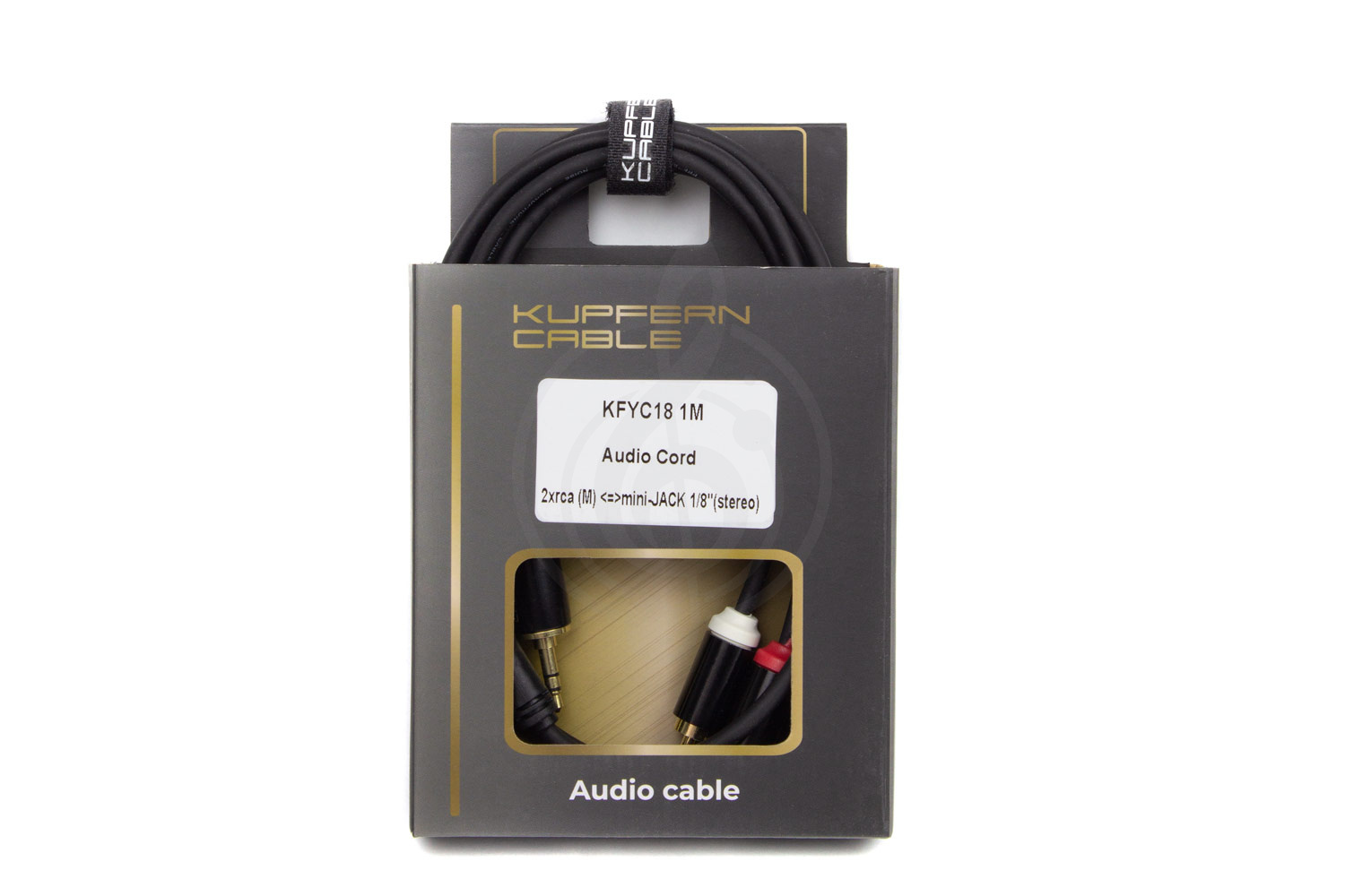 Y-кабель KUPFERN KFYC18 1M - Шнур аудио  2xRCA папа - mini Jack 1/8 стерео - фото 2